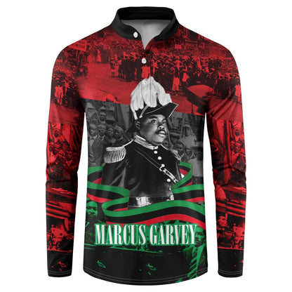 Marcus Garvey Button Sweatshirt Collage Design Progress Is the Attraction Quote Pan African Movement Tribute