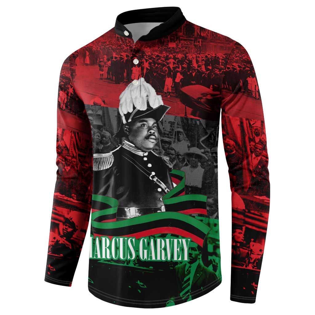 Marcus Garvey Button Sweatshirt Collage Design Progress Is the Attraction Quote Pan African Movement Tribute