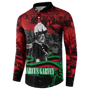 Marcus Garvey Button Sweatshirt Collage Design Progress Is the Attraction Quote Pan African Movement Tribute
