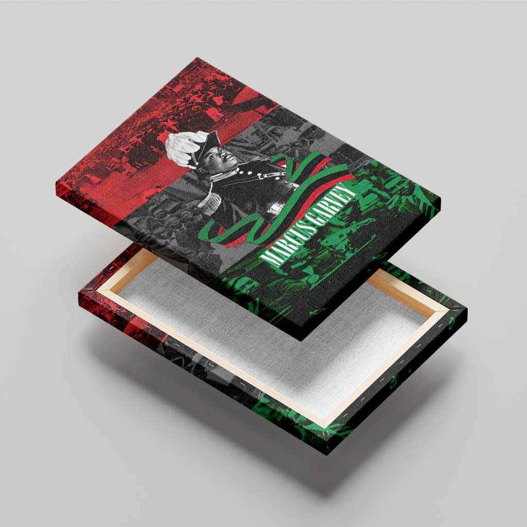 Marcus Garvey Canvas Wall Art Collage Design Progress Is the Attraction Quote Pan African Movement Tribute - African Pride