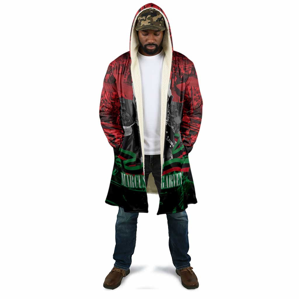 Marcus Garvey Cloak Collage Design Progress Is the Attraction Quote Pan African Movement Tribute - African Pride