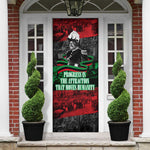 Marcus Garvey Door Cover Collage Design Progress Is the Attraction Quote Pan African Movement Tribute - African Pride