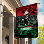 Marcus Garvey Garden Flag Collage Design Progress Is the Attraction Quote Pan African Movement Tribute - African Pride