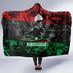 Marcus Garvey Hooded Blanket Collage Design Progress Is the Attraction Quote Pan African Movement Tribute - African Pride