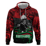 Marcus Garvey Hoodie Collage Design Progress Is the Attraction Quote Pan African Movement Tribute - African Pride