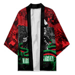 Marcus Garvey Kimono Collage Design Progress Is the Attraction Quote Pan African Movement Tribute - African Pride
