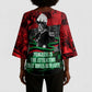 Marcus Garvey Kimono Sleeve Blouse Collage Design Progress Is the Attraction Quote Pan African Movement Tribute - African Pride