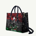 Marcus Garvey Leather Bag Collage Design Progress Is the Attraction Quote Pan African Movement Tribute - African Pride