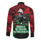 Marcus Garvey Long Sleeve Button Shirt Collage Design Progress Is the Attraction Quote Pan African Movement Tribute - African Pride