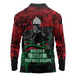 Marcus Garvey Long Sleeve Polo Shirt Collage Design Progress Is the Attraction Quote Pan African Movement Tribute - African Pride