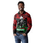 Marcus Garvey Long Sleeve Polo Shirt Collage Design Progress Is the Attraction Quote Pan African Movement Tribute - African Pride