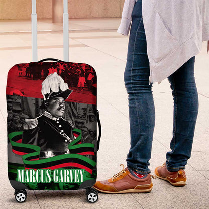 Marcus Garvey Luggage Cover Collage Design Progress Is the Attraction Quote Pan African Movement Tribute - African Pride