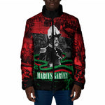 Marcus Garvey Padded Jacket Collage Design Progress Is the Attraction Quote Pan African Movement Tribute - African Pride
