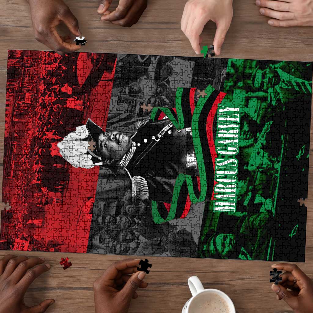 Marcus Garvey Puzzle Collage Design Progress Is the Attraction Quote Pan African Movement Tribute - African Pride