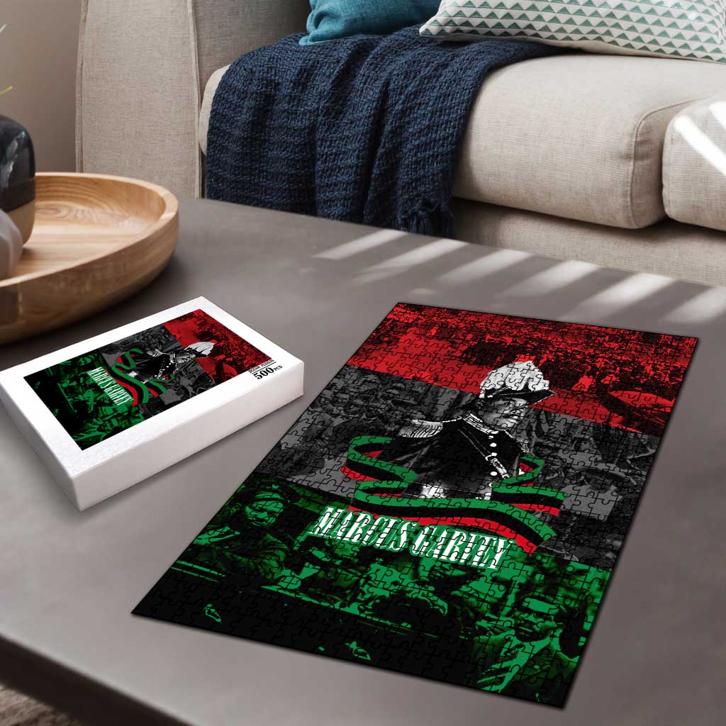 Marcus Garvey Puzzle Collage Design Progress Is the Attraction Quote Pan African Movement Tribute - African Pride