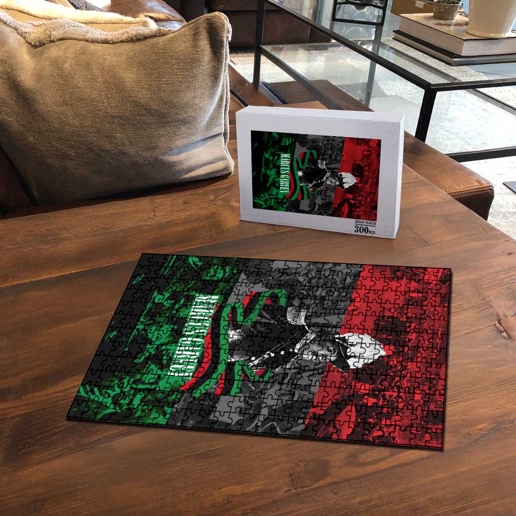 Marcus Garvey Puzzle Collage Design Progress Is the Attraction Quote Pan African Movement Tribute - African Pride