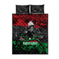 Marcus Garvey Quilt Bed Set Collage Design Progress Is the Attraction Quote Pan African Movement Tribute - African Pride