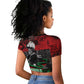 Marcus Garvey Raglan Cropped T shirt Collage Design Progress Is the Attraction Quote Pan African Movement Tribute TS04