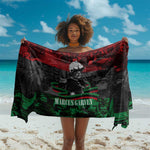 Marcus Garvey Sarong Collage Design Progress Is the Attraction Quote Pan African Movement Tribute - African Pride