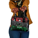 Marcus Garvey Shoulder Handbag Collage Design Progress Is the Attraction Quote Pan African Movement Tribute - African Pride