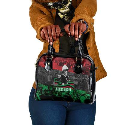 Marcus Garvey Shoulder Handbag Collage Design Progress Is the Attraction Quote Pan African Movement Tribute - African Pride