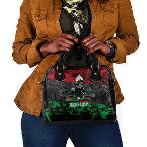 Marcus Garvey Shoulder Handbag Collage Design Progress Is the Attraction Quote Pan African Movement Tribute - African Pride