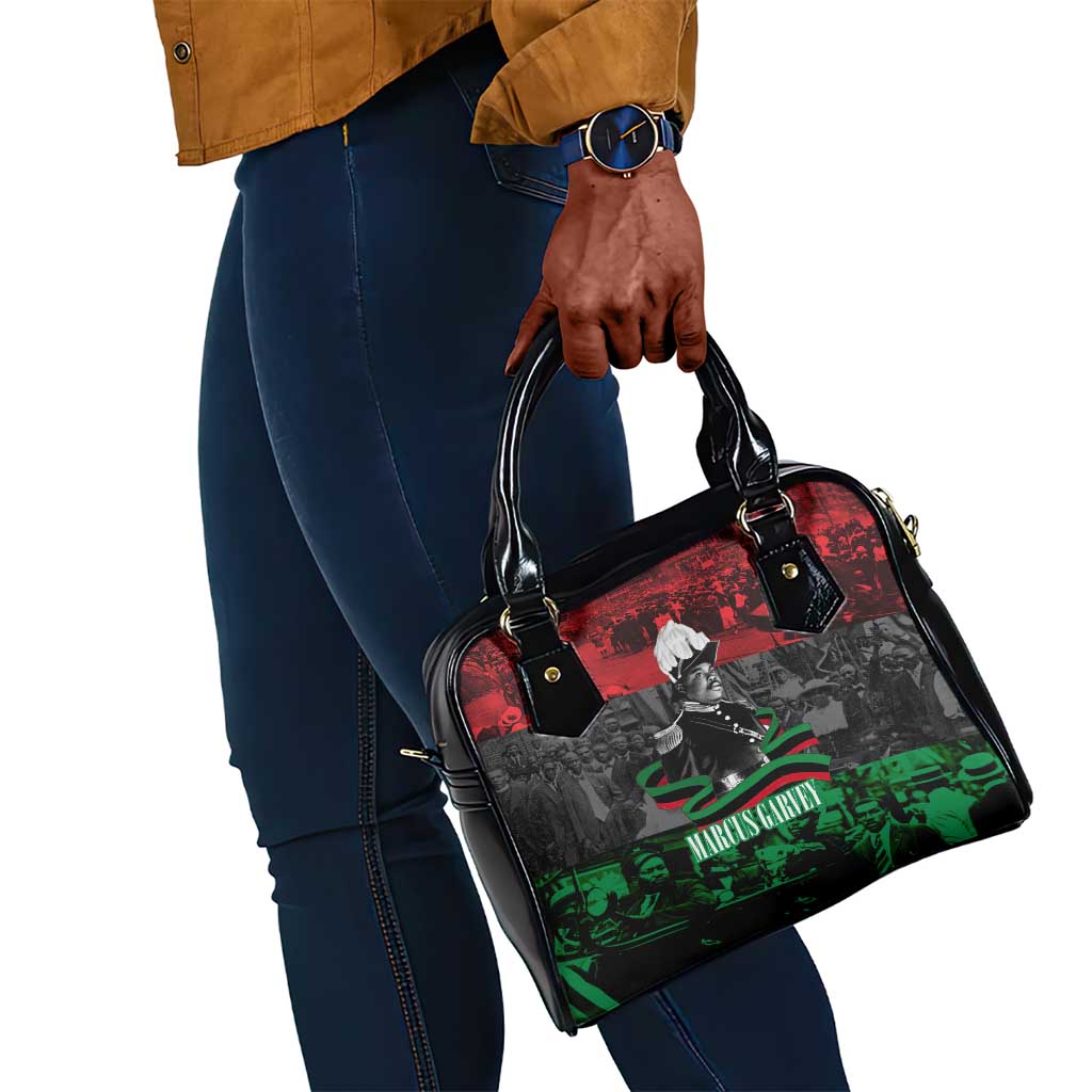Marcus Garvey Shoulder Handbag Collage Design Progress Is the Attraction Quote Pan African Movement Tribute - African Pride