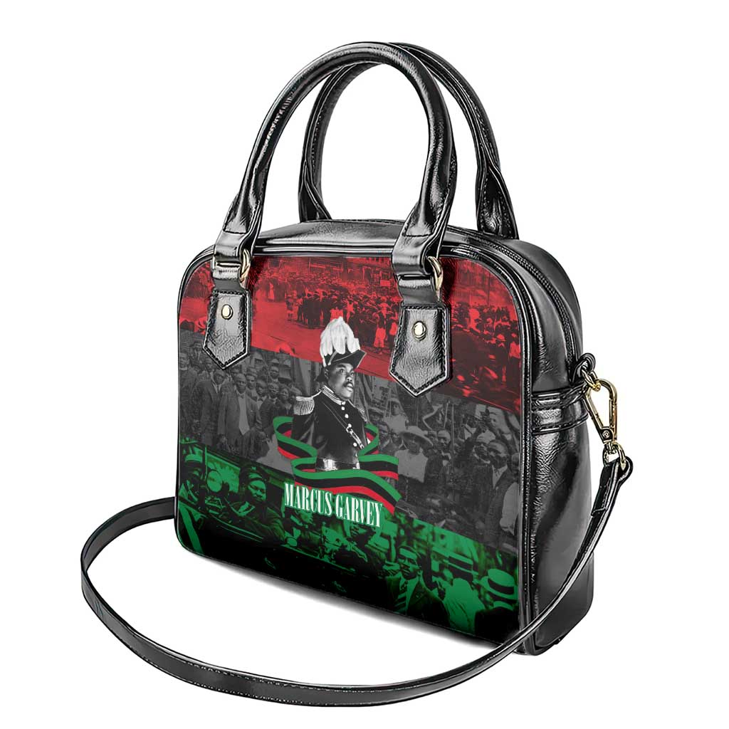 Marcus Garvey Shoulder Handbag Collage Design Progress Is the Attraction Quote Pan African Movement Tribute - African Pride