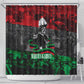 Marcus Garvey Shower Curtain Collage Design Progress Is the Attraction Quote Pan African Movement Tribute - African Pride