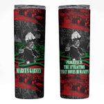 Marcus Garvey Skinny Tumbler Collage Design Progress Is the Attraction Quote Pan African Movement Tribute - African Pride