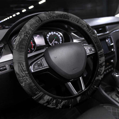 Marcus Garvey Steering Wheel Cover Collage Design Progress Is the Attraction Quote Pan African Movement Tribute - African Pride