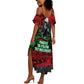 Marcus Garvey Summer Maxi Dress Collage Design Progress Is the Attraction Quote Pan African Movement Tribute TS04