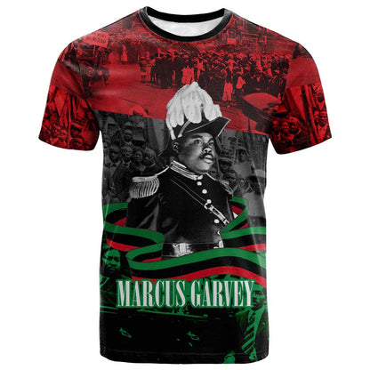 Marcus Garvey T shirt Collage Design Progress Is the Attraction Quote Pan African Movement Tribute TS04