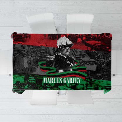 Marcus Garvey Tablecloth Collage Design Progress Is the Attraction Quote Pan African Movement Tribute - African Pride