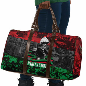 Marcus Garvey Travel Bag Collage Design Progress Is the Attraction Quote Pan African Movement Tribute - African Pride