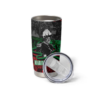 Marcus Garvey Tumbler Cup Collage Design Progress Is the Attraction Quote Pan African Movement Tribute - African Pride