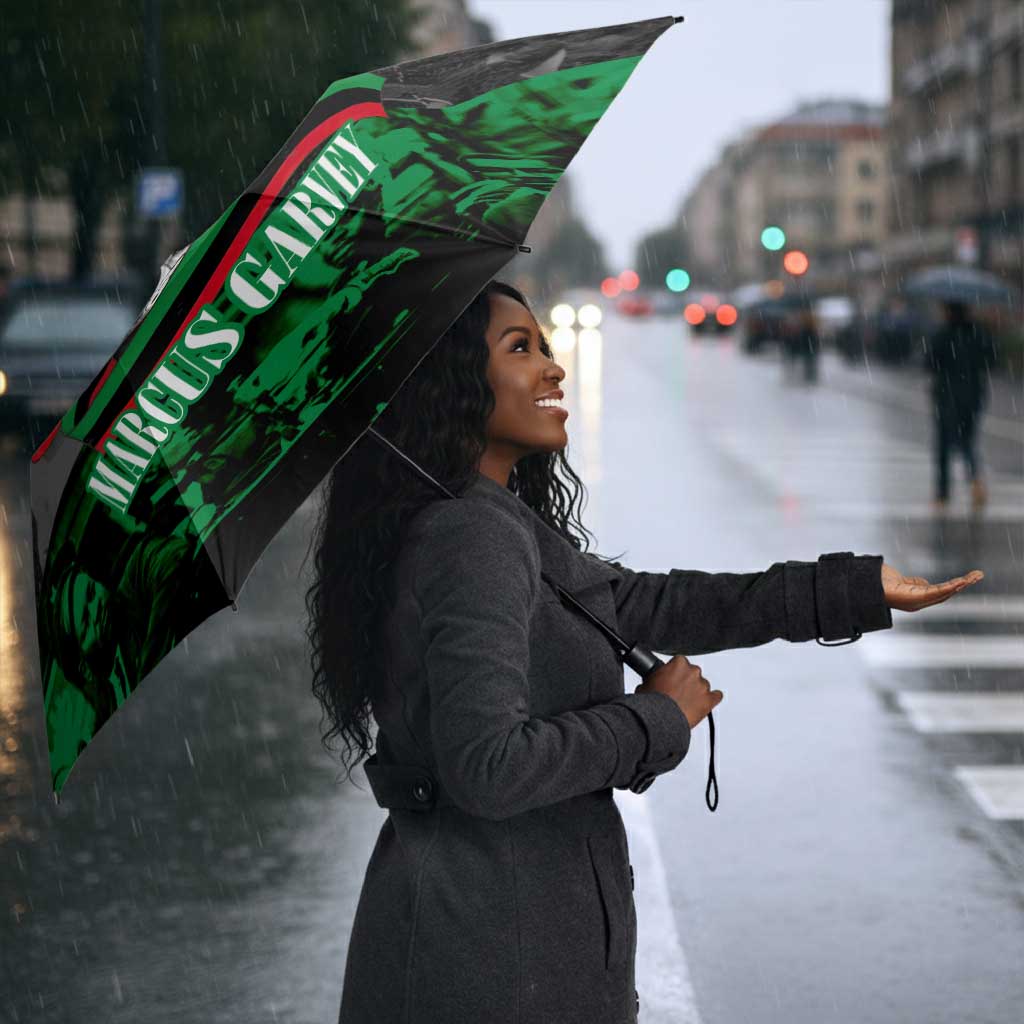 Marcus Garvey Umbrella Collage Design Progress Is the Attraction Quote Pan African Movement Tribute - African Pride