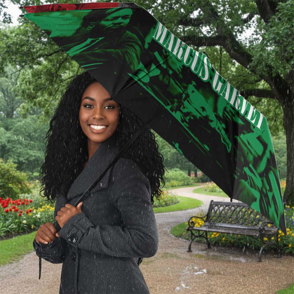 Marcus Garvey Umbrella Collage Design Progress Is the Attraction Quote Pan African Movement Tribute - African Pride