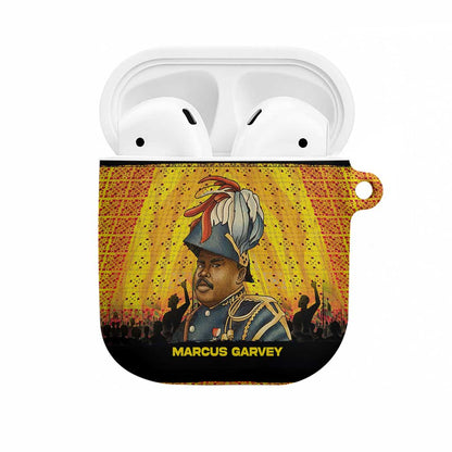 Marcus Garvey AirPods Case Yellow African Pattern Design Pan African Flag Civil Rights Movement Tribute - African Pride
