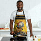 Marcus Garvey Apron Yellow African Pattern Design Pan African Flag Civil Rights Movement Tribute - African Pride