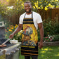 Marcus Garvey Apron Yellow African Pattern Design Pan African Flag Civil Rights Movement Tribute - African Pride