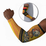Marcus Garvey Arm Sleeves Yellow African Pattern Design Pan African Flag Civil Rights Movement Tribute - African Pride