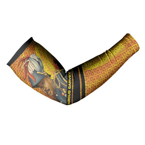 Marcus Garvey Arm Sleeves Yellow African Pattern Design Pan African Flag Civil Rights Movement Tribute - African Pride