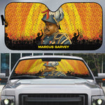 Marcus Garvey Auto Sun Shade Yellow African Pattern Design Pan African Flag Civil Rights Movement Tribute - African Pride