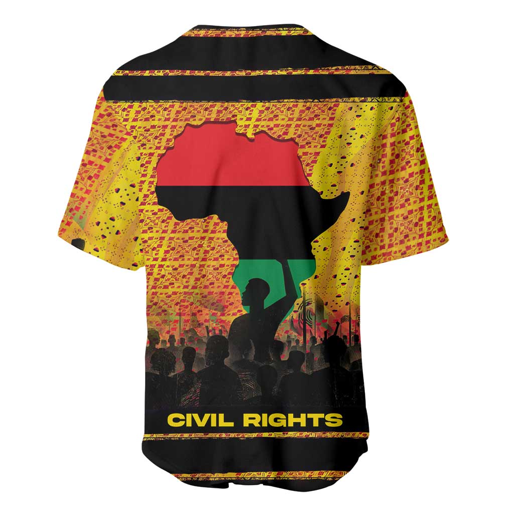 Marcus Garvey Baseball Jersey Yellow African Pattern Design Pan African Flag Civil Rights Movement Tribute TS04