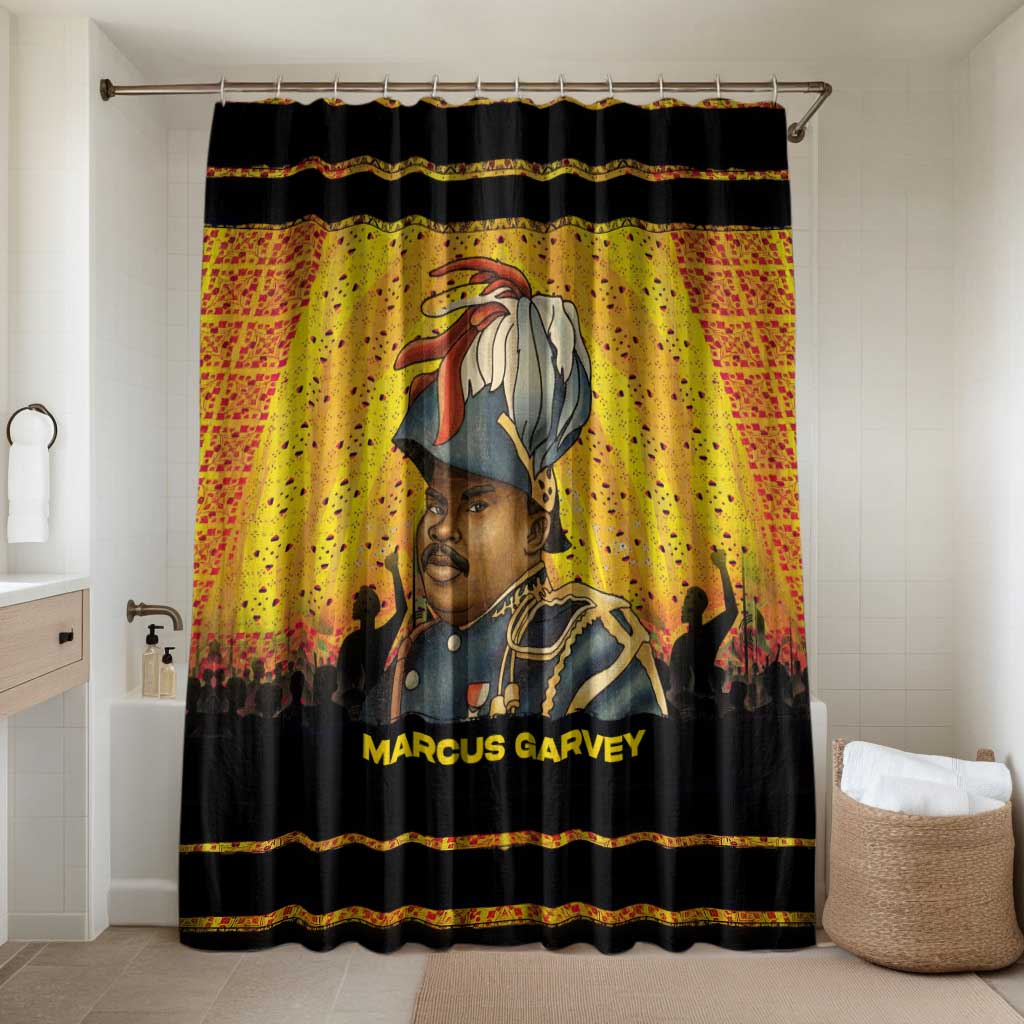 Marcus Garvey Bathroom Set Yellow African Pattern Design Pan African Flag Civil Rights Movement Tribute - African Pride