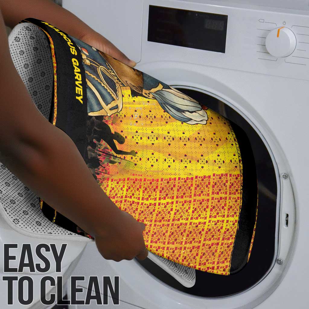 Marcus Garvey Bathroom Set Yellow African Pattern Design Pan African Flag Civil Rights Movement Tribute - African Pride