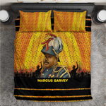 Marcus Garvey Bedding Set Yellow African Pattern Design Pan African Flag Civil Rights Movement Tribute - African Pride