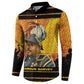 Marcus Garvey Button Sweatshirt Yellow African Pattern Design Pan African Flag Civil Rights Movement Tribute