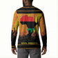 Marcus Garvey Button Sweatshirt Yellow African Pattern Design Pan African Flag Civil Rights Movement Tribute